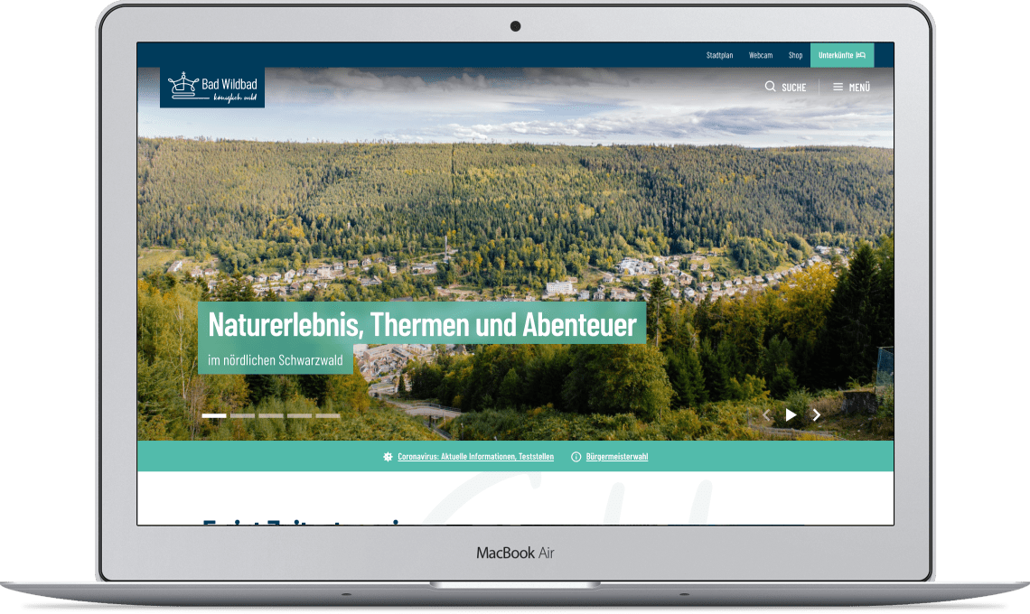 Screenshot bad-wildbad.de auf einem MacBook Air