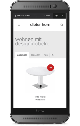 Screenshot dieter-horn.de auf einem HTC One M8
