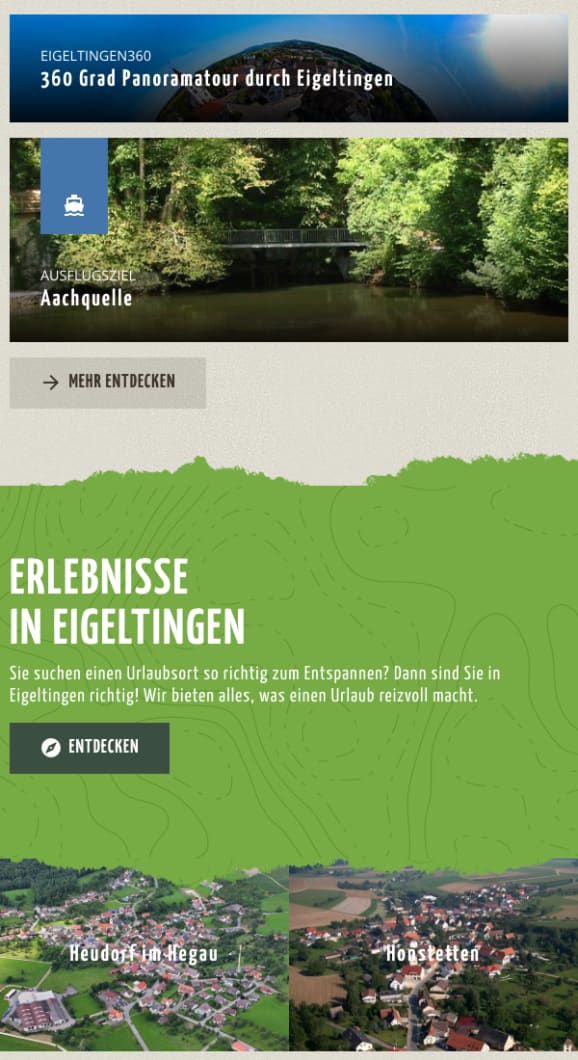 Screenshot Website der Gemeinde Eigeltingen