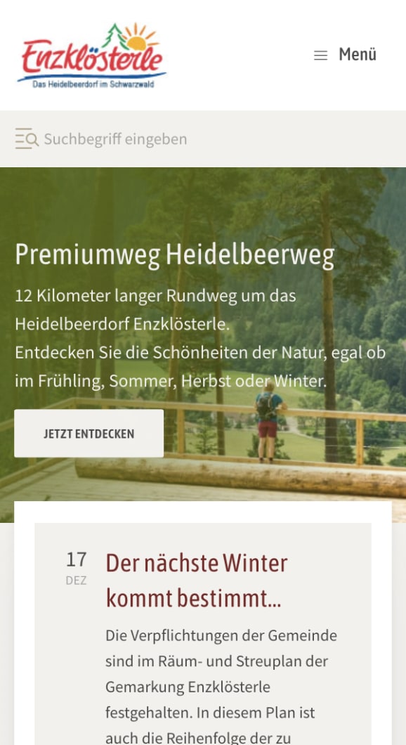 Screenshot Enzklösterle im Schwarzwald