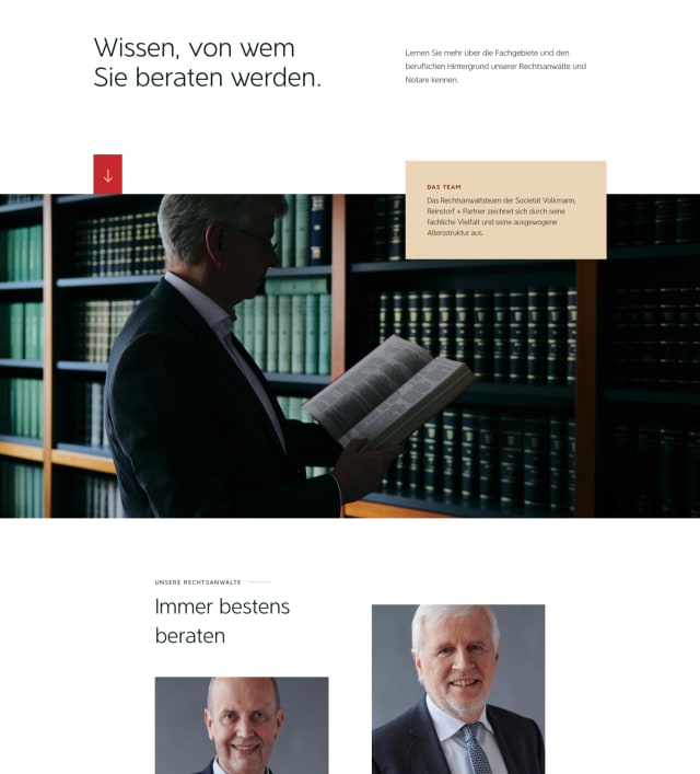 Screenshot Internetseite für Rechtsanwaltskanzleien